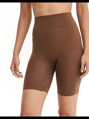 Jockey Essentials Slipshort Shapewear High Waist No Chafe Smoothing Coffee Brown